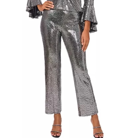 Sam & Jess
Women's Metallic Pull-On Straight-Leg Pants silver - Picture 1 of 5